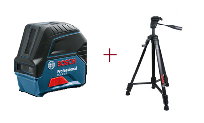 Снимка на Линеен лазер BOSCH GCL 2-15 Professional+BT 150 статив+ RM1,06159940FV