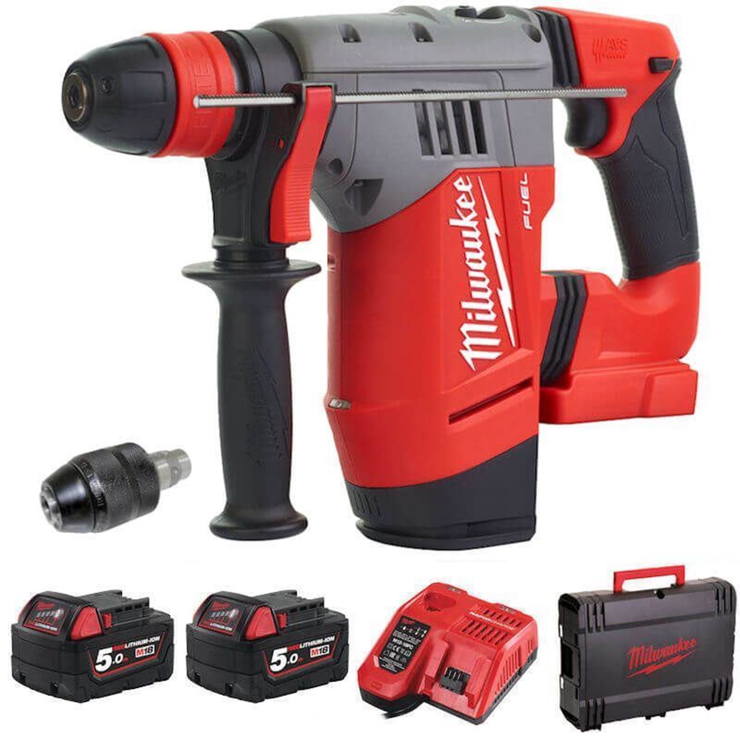 Снимка на Акумулаторен перфоратор Milwaukee M18CHPX-502X M18 FUEL High Performance SDS+ 4933451380