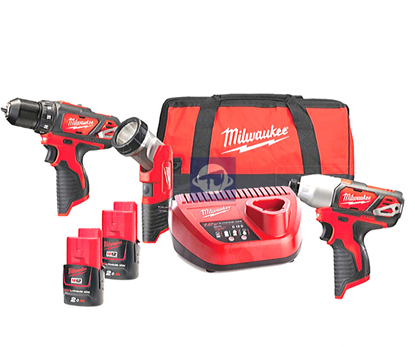 Снимка на Комплект акумулаторни инструменти Milwaukee M12BPP3A-202B;4933441225