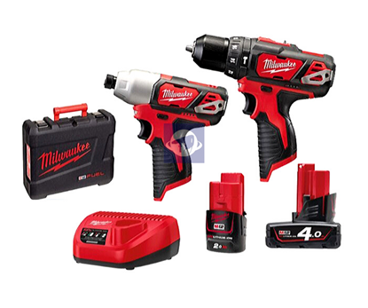 Снимка на Комплект акумулаторни инструменти Milwaukee M12BPP2B-421C,2.0 и 4.0Ah;4933443497