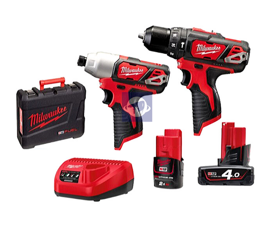 Снимка на Комплект акумулаторни инструменти Milwaukee M12BPP2B-421C,2.0 и 4.0Ah;4933443497