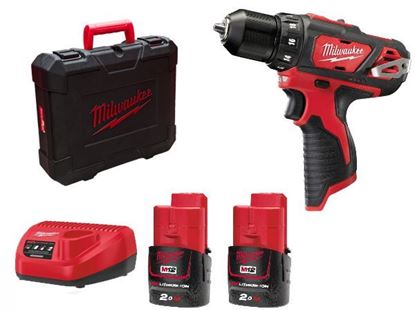 Снимка на Акумулаторен винтоверт Milwaukee M12BDD-202C,12V,2x2.0Ah,куфар,4933441915