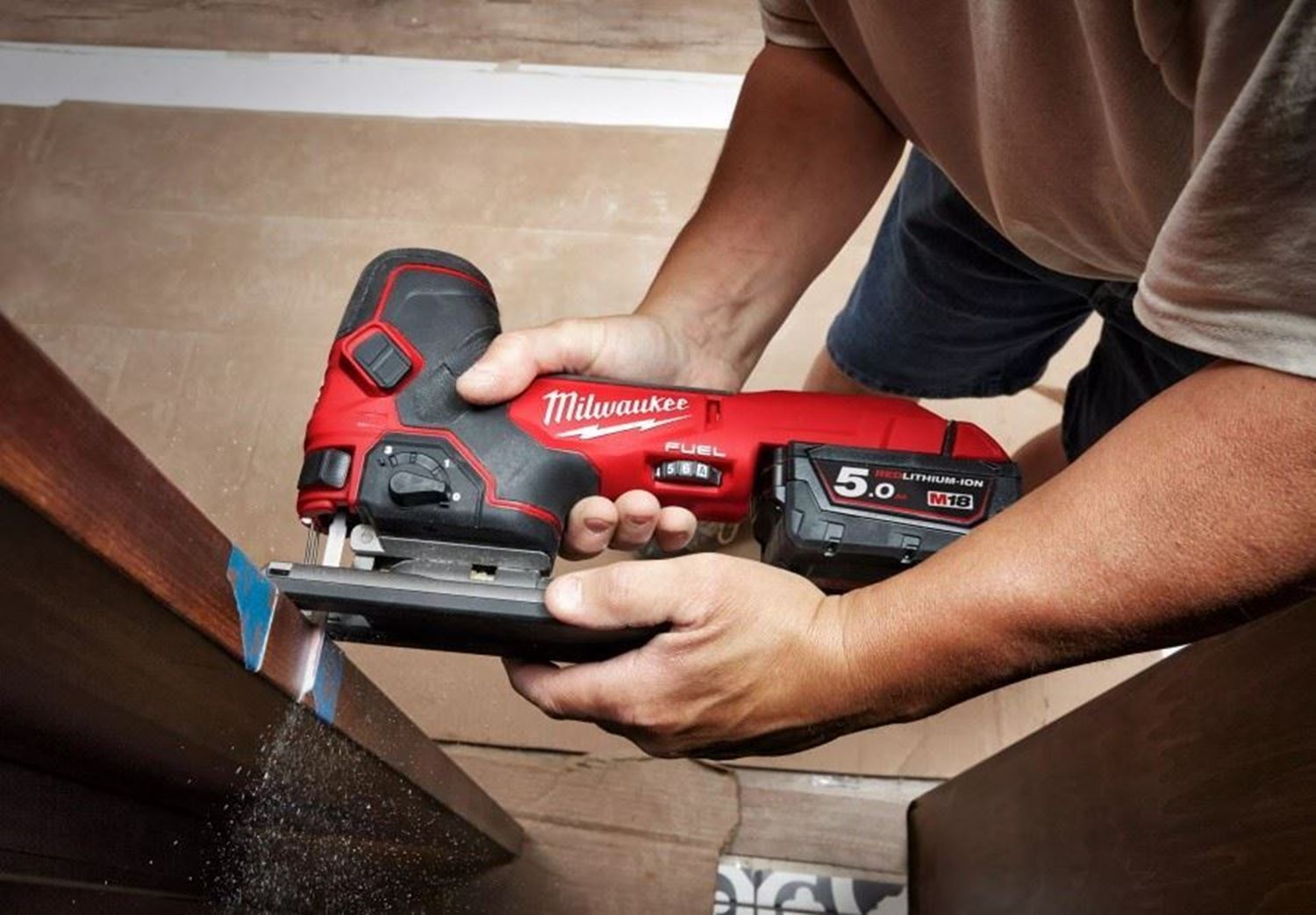 Снимка на Акумулаторен прободен трион Milwaukee M18FBJS-502X,2 бат.х 5.0Ah, куфар,4933464800