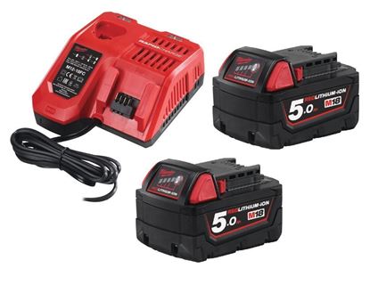 Снимка на Акумулаторен стартов сет Milwaukee M18NRG-502 NRG KIT,2 батерии 5.0 Ah,4933459217