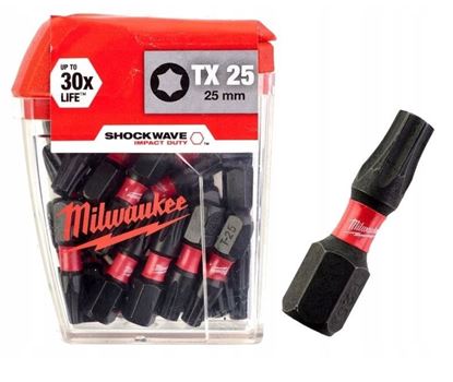 Снимка на Накрайници Milwaukee TX25 25mm,25бр.,4932430880