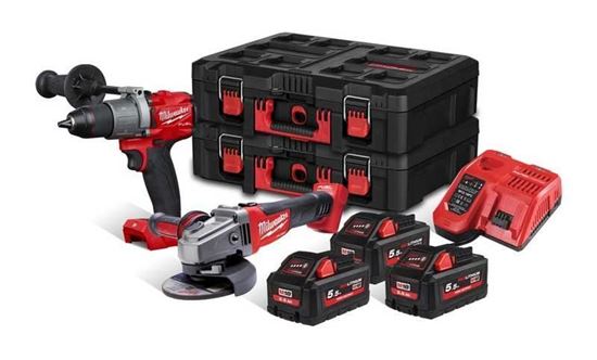 Снимка на Промо!Акумулаторен сет Milwaukee M18FPP2D2-553P,4933478827