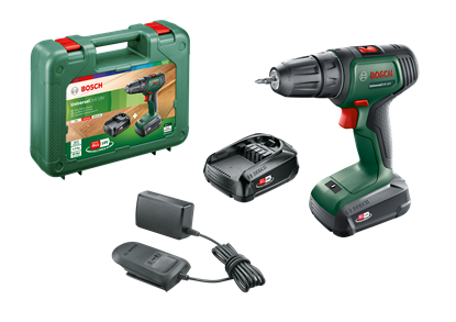 Снимка на Акумулаторен двускоростен винтоверт UniversalDrill 18V / 2 x PBA 18V 1.5Ah,06039D4002 