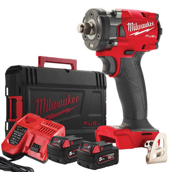 Снимка на Акумулаторен гайковерт Milwaukee M18FIW2F12-502X,4933478444 