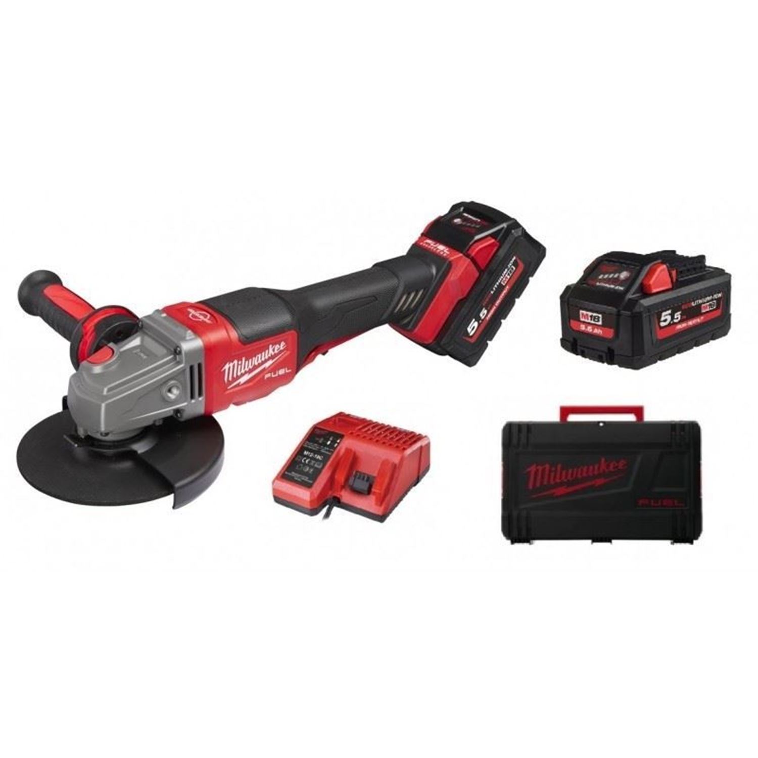 Снимка на Акумулаторен ъглошлайф Milwaukee M18FHSAG125XPDB-552X,2 батерии 5.5Ah,4933471080 