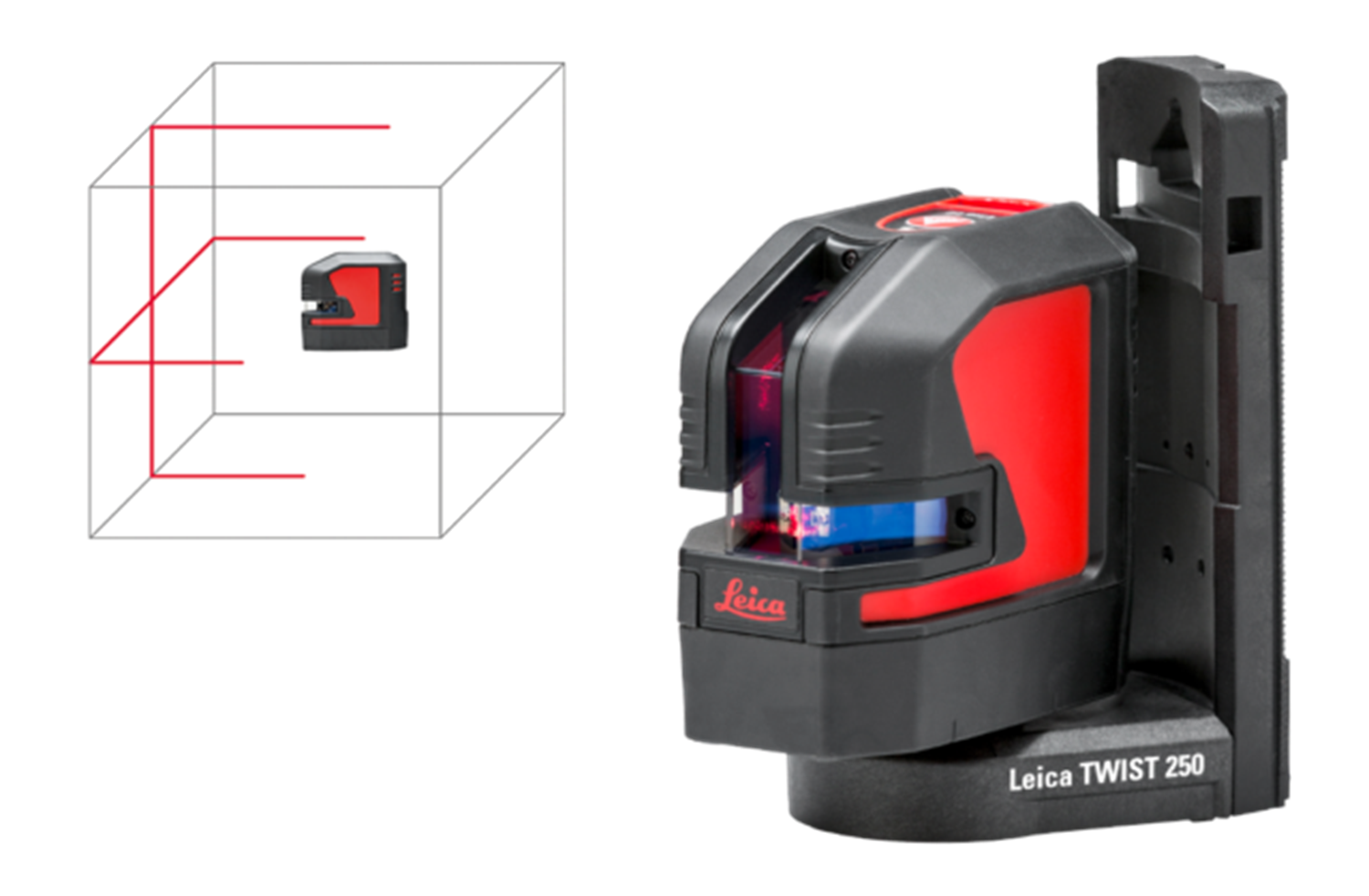 Снимка на Самонивелиращ се Crossline лазер Leica LINO L2,25m, червен лъч ,848435