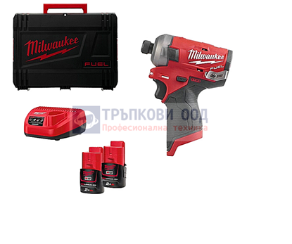 Снимка на Акумулаторен безшумен ударен гайковерт Milwaukee M12FQID-202X ,4933464973