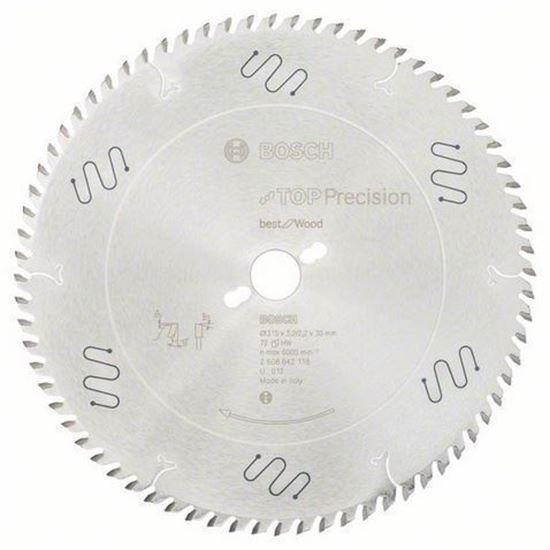 Снимка на Циркулярен диск Top Precision best for за Дърво;ø 315x30x3.2/2.2mm  72T ATB;2608642118