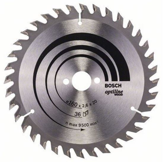 Снимка на Циркулярен диск Optiline for Wood;160 x 20/16 x 2,6 mm, 36;2608640597