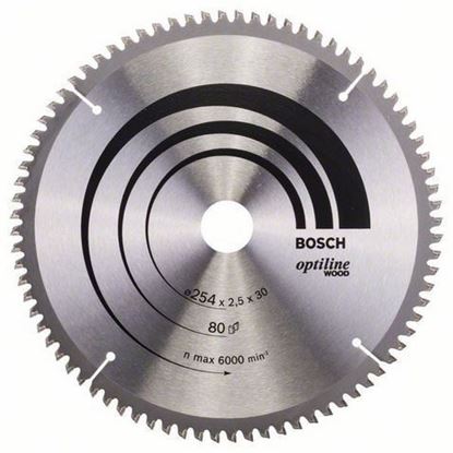Снимка на Циркулярен диск Optiline for Wood;254 x 30 x 2,5 mm, 80;2608640437