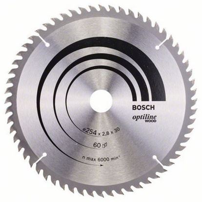 Снимка на Циркулярен диск Optiline for Wood;254 x 30 x 2,8 mm, 60;2608640444