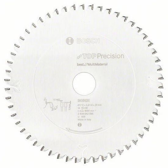 Снимка на Циркулярен диск Top Precision Best for Multi Material;ø 210x30x2.3/1.8mm  54T TCG;2608642096