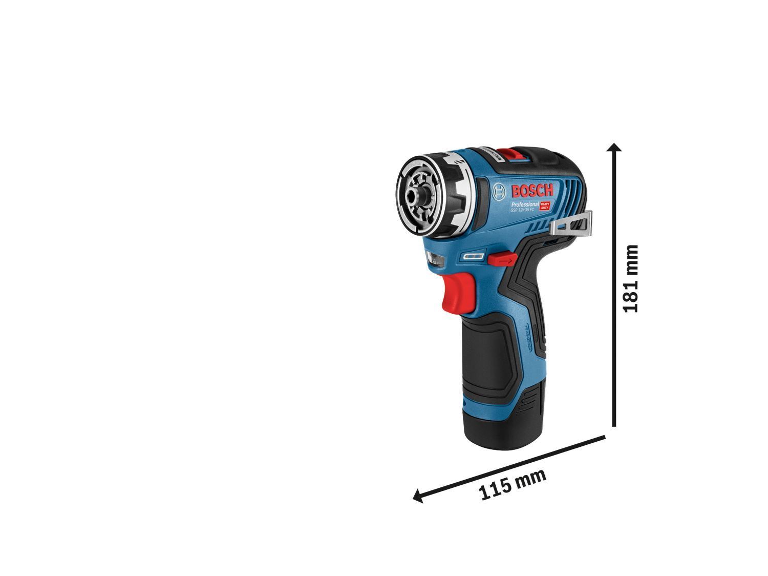 Снимка на Акумулаторен винтоверт Bosch GSR 12V-35 FC ,2 x GBA 12V 3.0Ah,Приставка патронник GFA 12-B, куфар L-Boxx 06019H3001