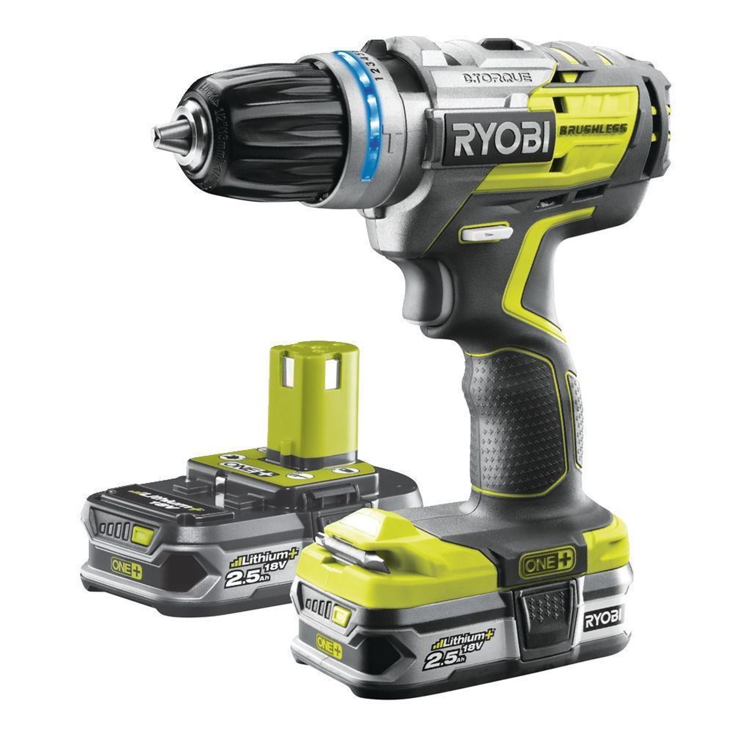 Снимка на Акумулаторна безчеткова ударна бормашина RYOBI R18PDBL-225S,2x2.5Ah,5133003613  