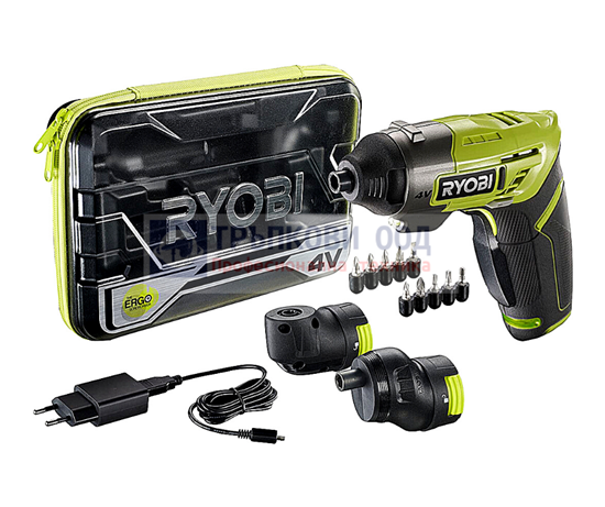 Снимка на Акумулаторна отвертка RYOBI ERGO-A2,4V,1.3Ah,10 бита, USB зарядно устройство, калъф,5133003409