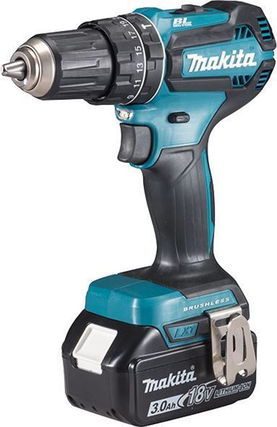 Снимка на  Акумулаторен ударен винтоверт Makita DHP485RFJ,2x3.0Ah,Зарядно,Куфар