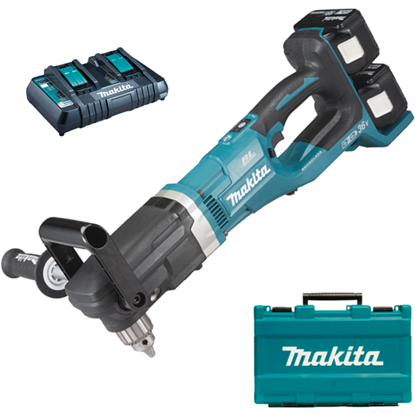 Снимка на АКУМУЛАТОРНА ЪГЛОВА БОРМАШИНА MAKITA 13 mm DDA460PT2,2 броя Li-Ion LXT 18V 5,0Ah