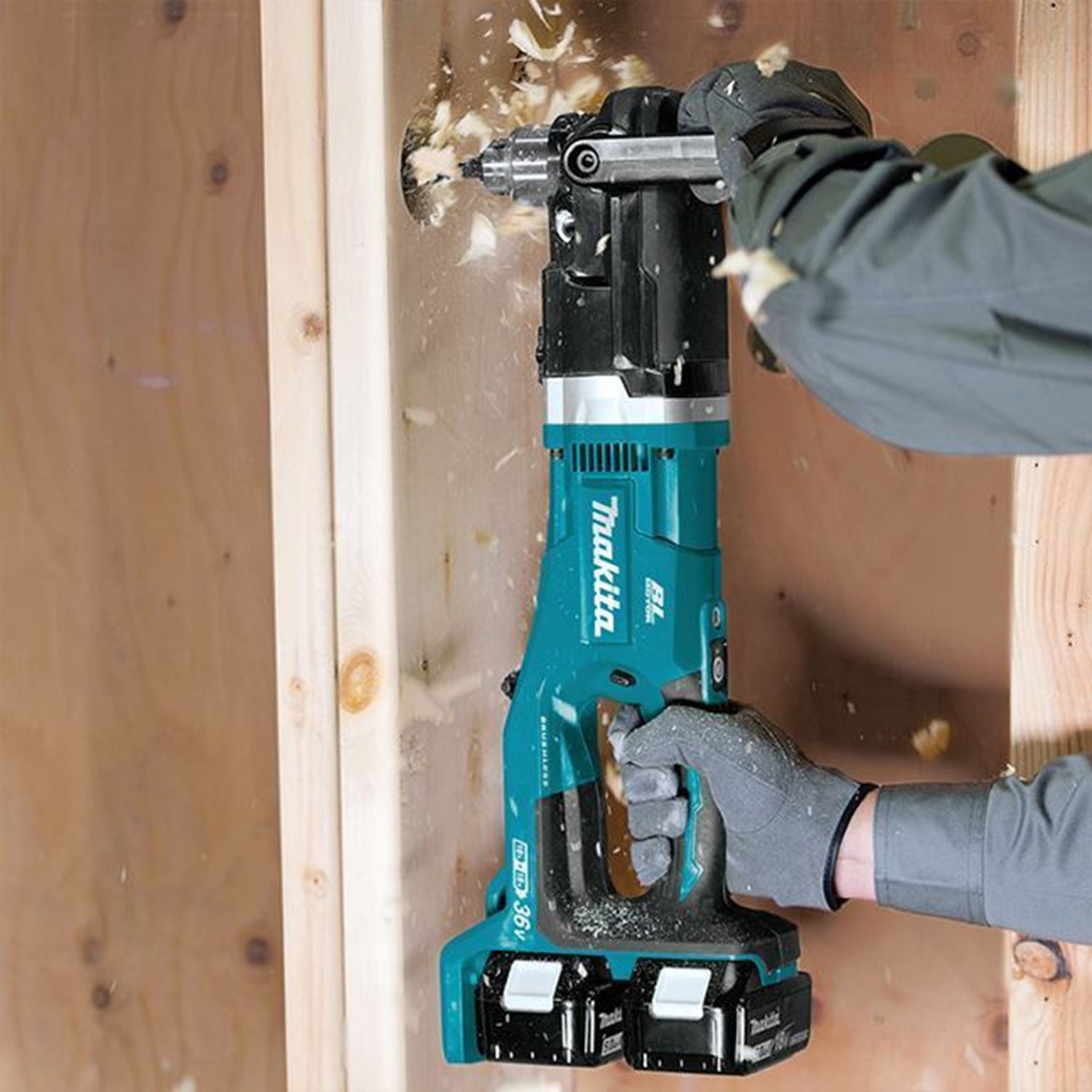 Снимка на АКУМУЛАТОРНА ЪГЛОВА БОРМАШИНА MAKITA 13 mm DDA460PT2,2 броя Li-Ion LXT 18V 5,0Ah