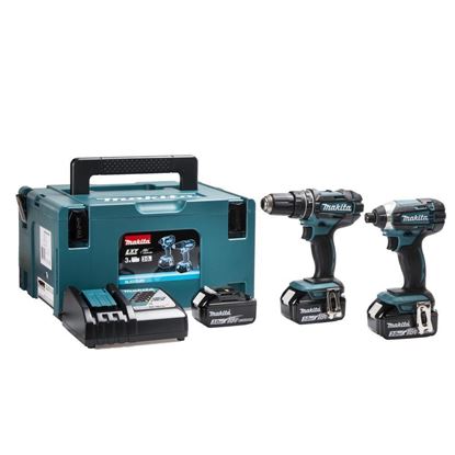 Снимка на Комплект Makita DLX2131JX1 ; Винтоверт DHP482Z + Импакт DTD152Z , 3 х 18v 3.0Ah