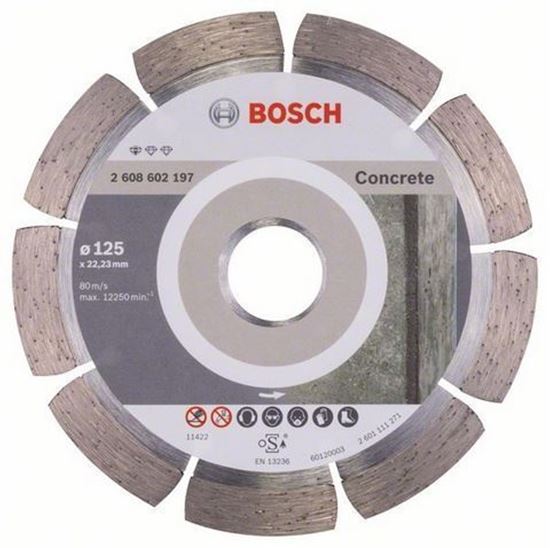 Снимка на Диамантен диск за рязане бетон Standard for CONCRETE 125 x 22,23 x 10 mm;2608602197