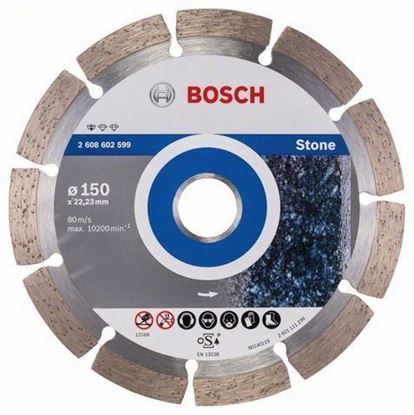 Снимка на Диамантен диск за рязане камък Standard for STONE 150 x 22,23 x 10 mm, 2608602599