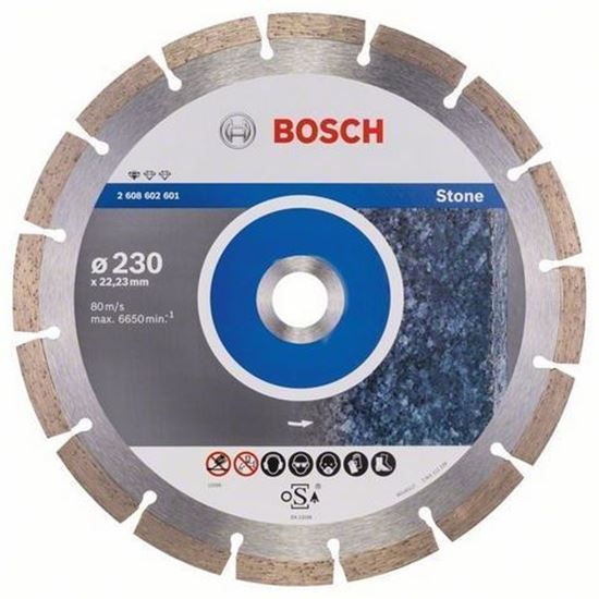 Снимка на Диамантен диск за рязане камък Standard for STONE 230 x 22,23 x 10 mm, 2608602601