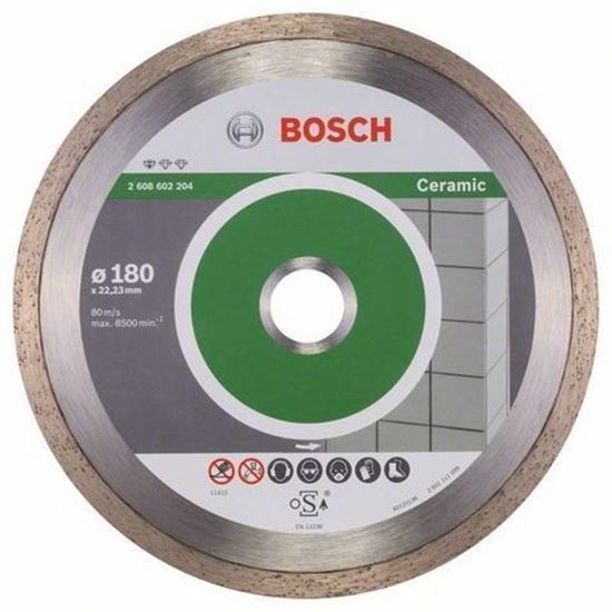 Снимка на Диамантен диск за рязане керамика Standard for CERAMIC 180 x 22,23 x 7.5 mm, 2608602204