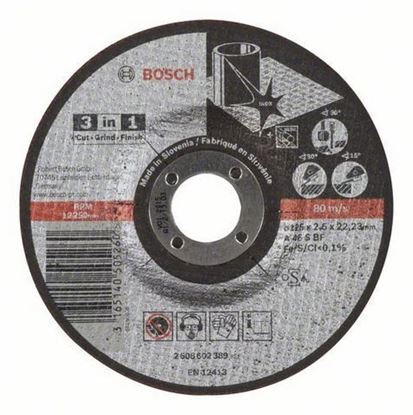 Снимка на Диск 3в1, A 46 S BF, 125 mm, 22,23 mm, 2,5 mm,2608602389