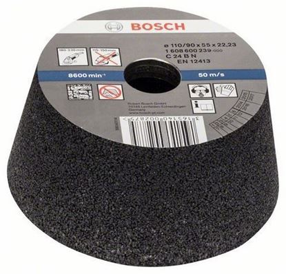 Снимка на Чашковиден шлифовъчен диск, конусен - камък/бетон, 90 mm, 110 mm, 55 mm, 24,1608600239