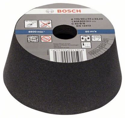 Снимка на Чашковиден шлифовъчен диск, конусен - камък/бетон, 90 mm, 110 mm, 55 mm, 60,1608600241