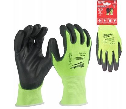 Снимка на Предпазни ръкавици с висока видимост Milwaukee HI-VIS със защита от сряз ниво-1 размер 10/XL, 4932479919