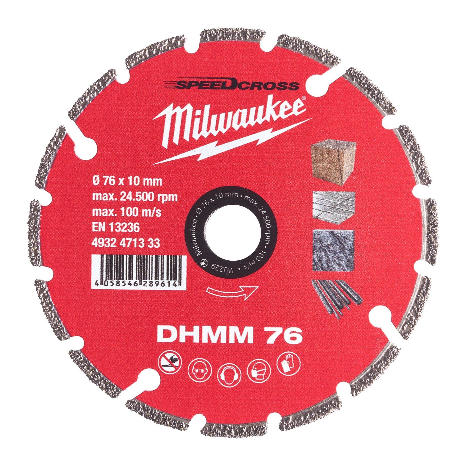 Снимка на Диамантен диск Multi-Material Milwaukee DHMM 76 mm,4932471333