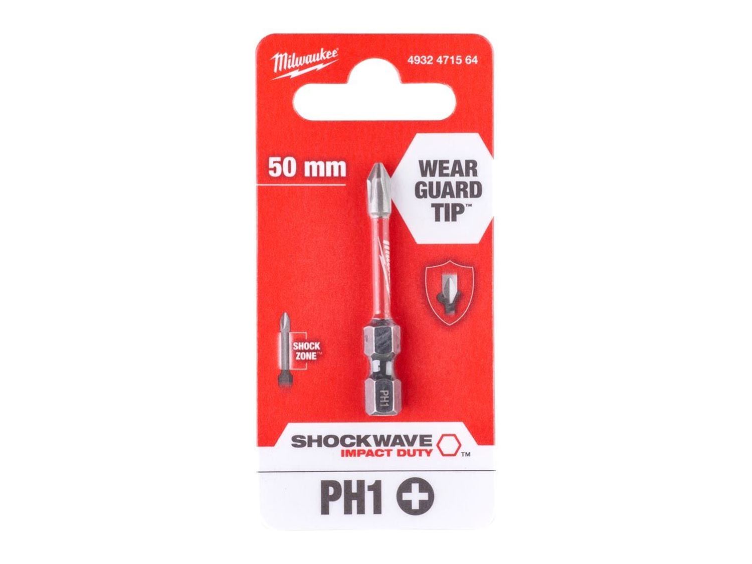 Снимка на Накрайник Milwaukee Shockwave PH1 50mm,1 бр.,4932471564