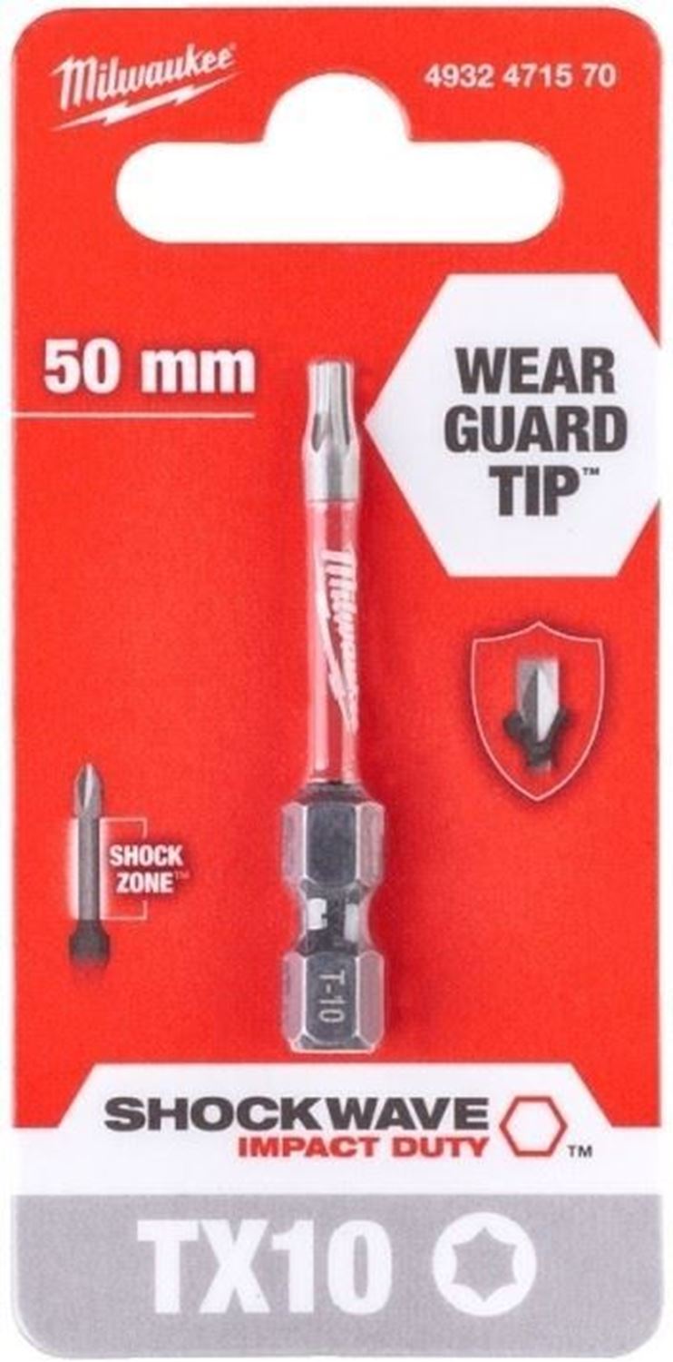 Снимка на Накрайник Milwaukee Shockwave TX10 50mm,1 бр.,4932471570