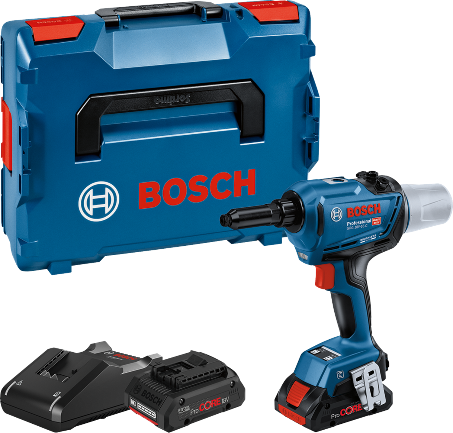 Снимка на Акумулаторна нитачка Bosch GRG 18V-16 C,бат. 2x18vProCORE 4.0Ah,GAL 18V-40,L-BOXX 136,06019K5001