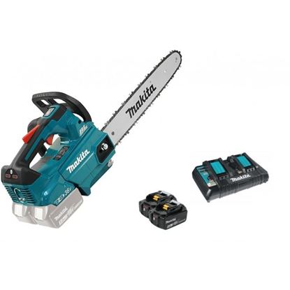 Снимка на Акумулаторен верижен трион Makita DUC306Z,18V+18V, 300 mm,0-20 m/s,5.1 kg, Бат. 2Х BL1860B 6.0Ah, DC18RD к-кт