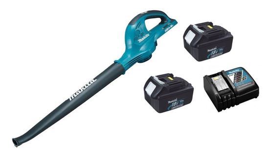 Снимка на Акумулаторна въздуходувка Makita DUB361Z,18V+18V, 93 m/s, 4.4 m³/min, Бат. 2Х BL1830B 3.0Ah, DC18RC к-кт