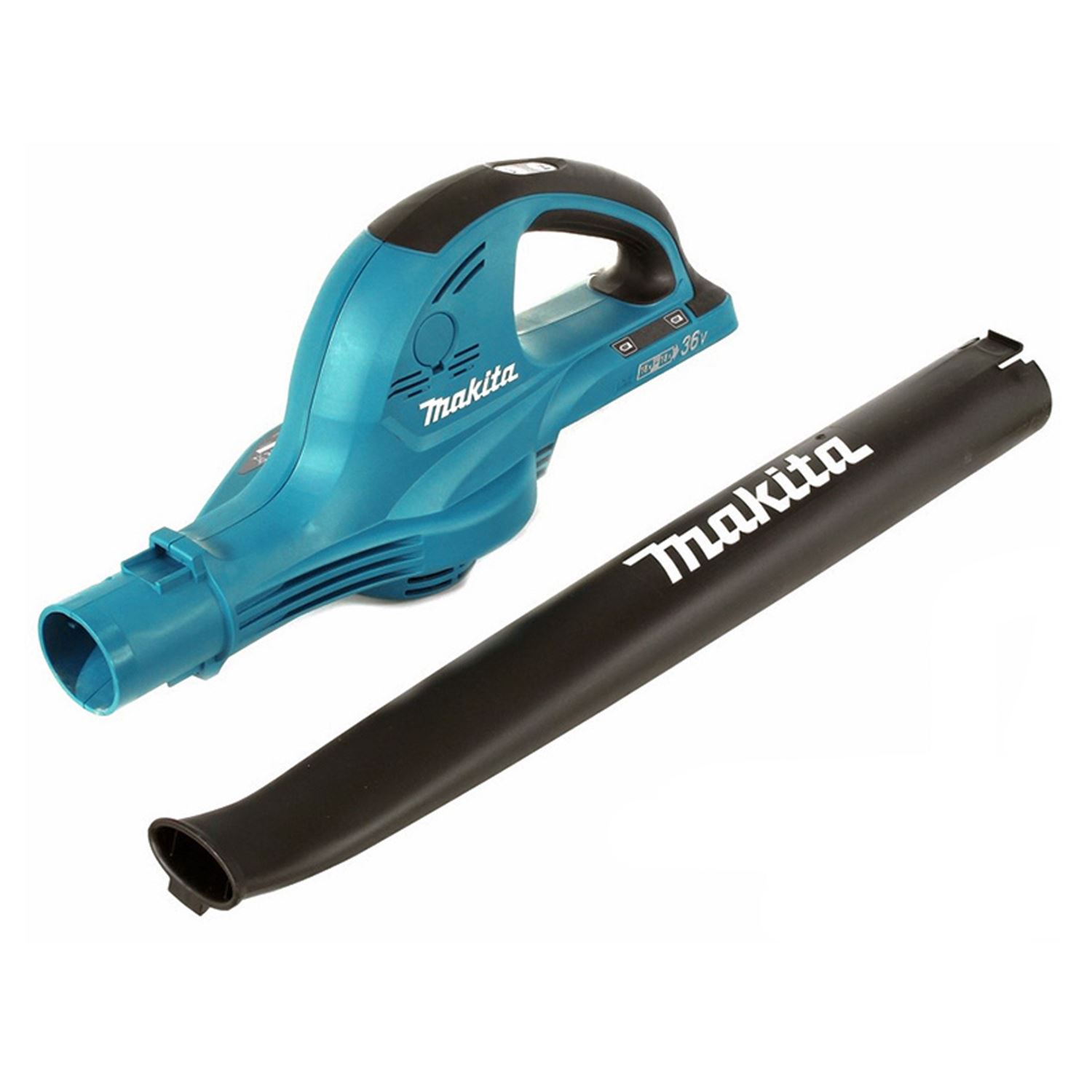 Снимка на Акумулаторна въздуходувка Makita DUB361Z,18V+18V, 93 m/s, 4.4 m³/min, Бат. 2Х BL1830B 3.0Ah, DC18RC к-кт