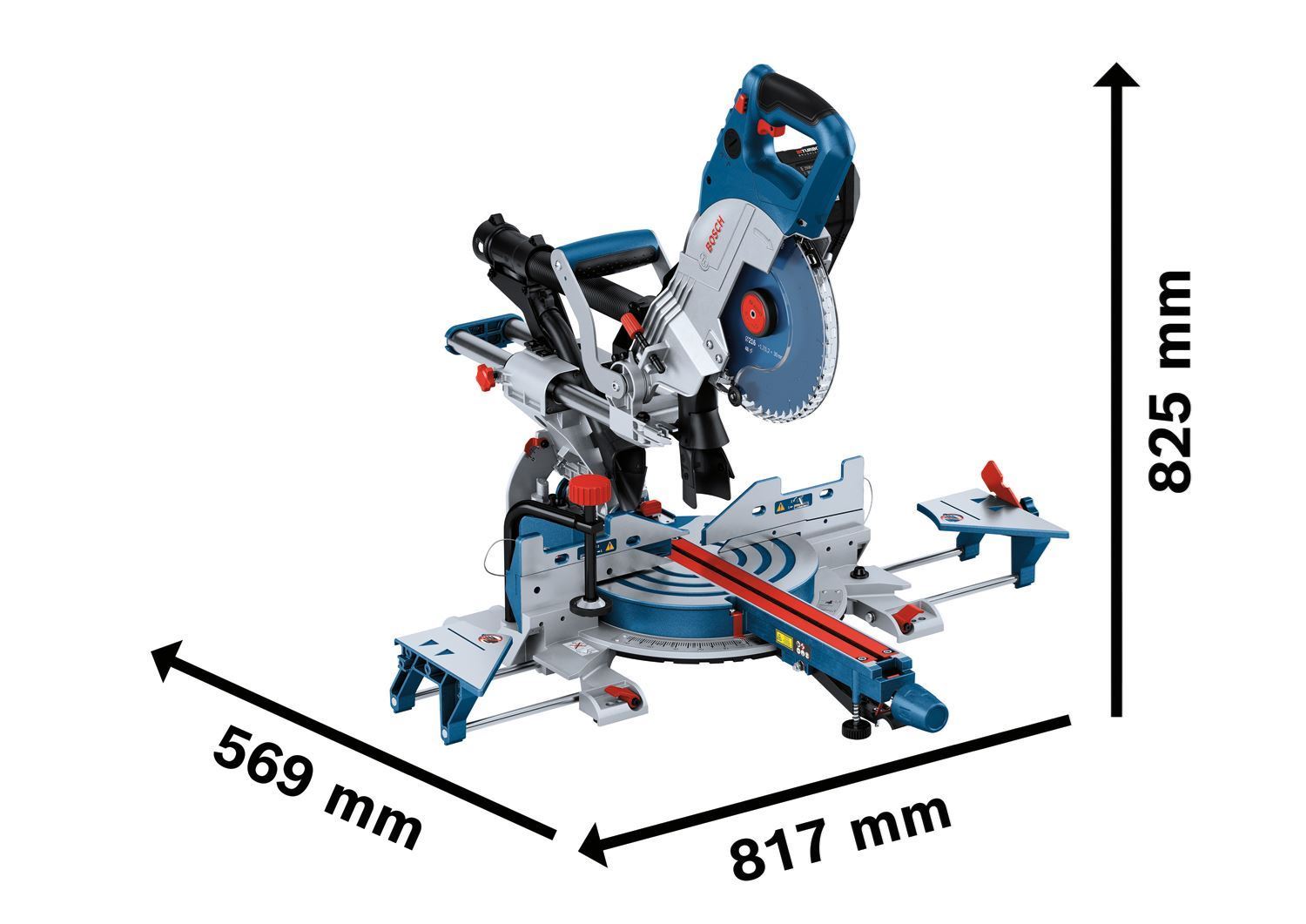 Снимка на НОВО!Акумулаторен циркуляр за рязане чрез потапяне Bosch GCM 18V-216 DC,без батерия и зарядно 0601B47000