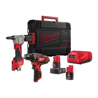 Снимка на Комплект акумулаторни инструменти Milwaukee M12BPP2L-422X,4933481028