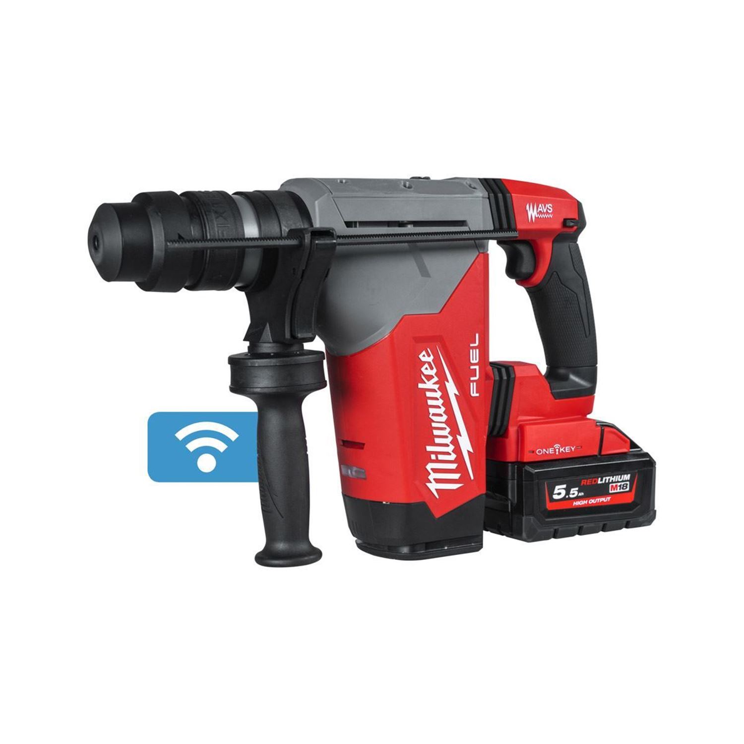 Снимка на Акумулаторен перфоратор Milwaukee M18ONEFHPX-552X,бат. 2xM18HB5.5 5.5Ah,4933478496