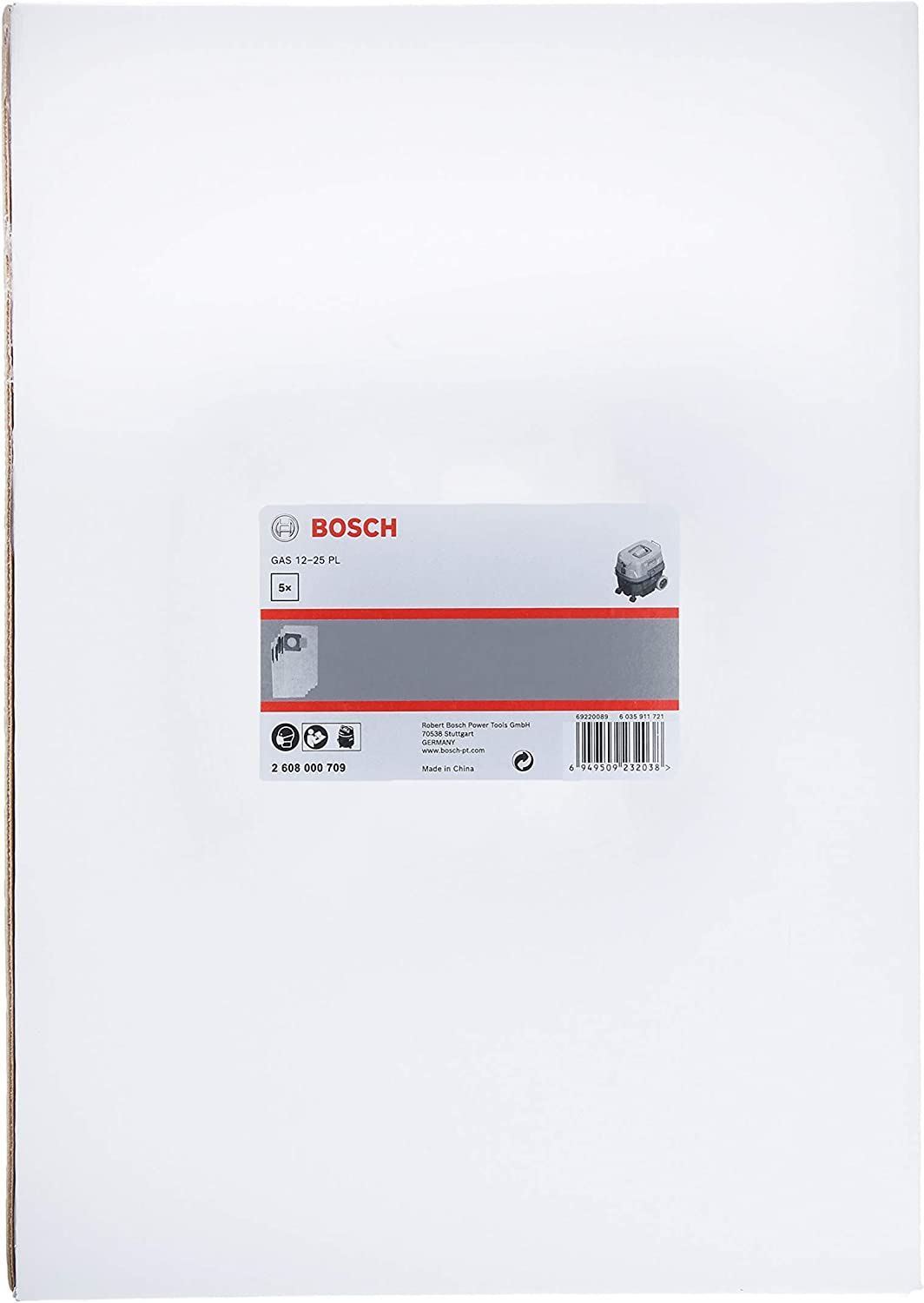 Снимка на Торби за прахосмукачка,GAS 12-25 PL,5 бр.,Bosch,2608000709