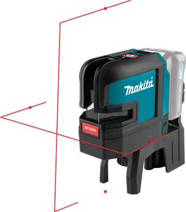 Снимка на Лазерен нивелир червен,2 линии,4 точки SK106DZ, Makita+Зарядно устройство DC10WD 630980+ Батерия 2Ah