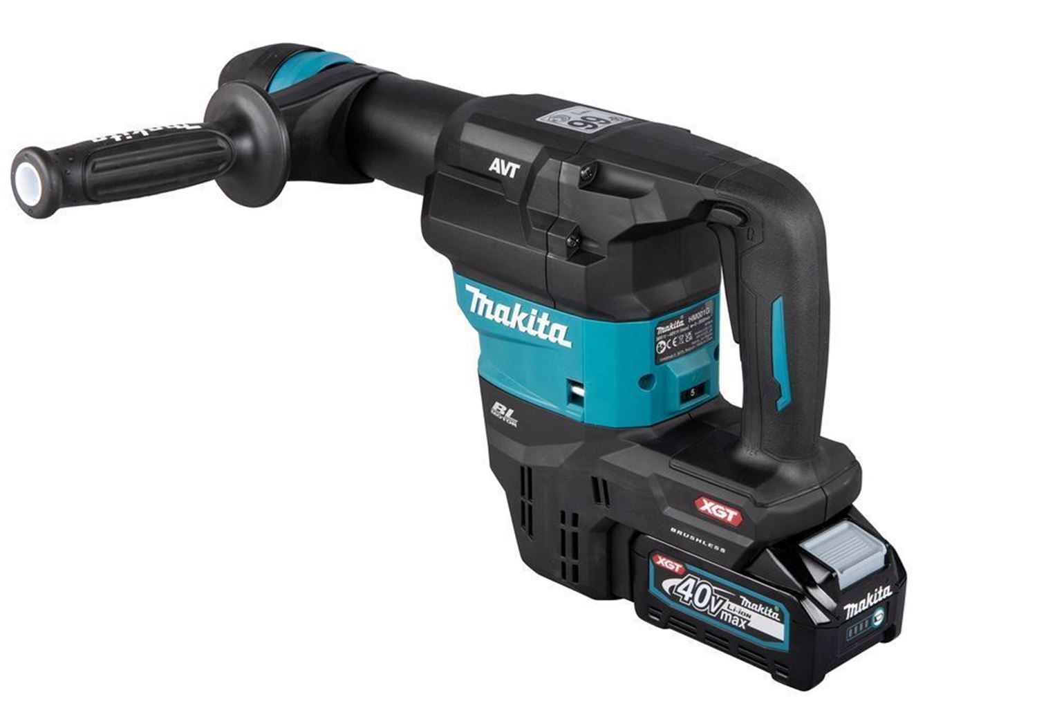 Снимка на Aкумулаторен къртач Makita HM001GM201,SDS-Max,9.4J,XGT,бат.2 x 4.0Ah 40V