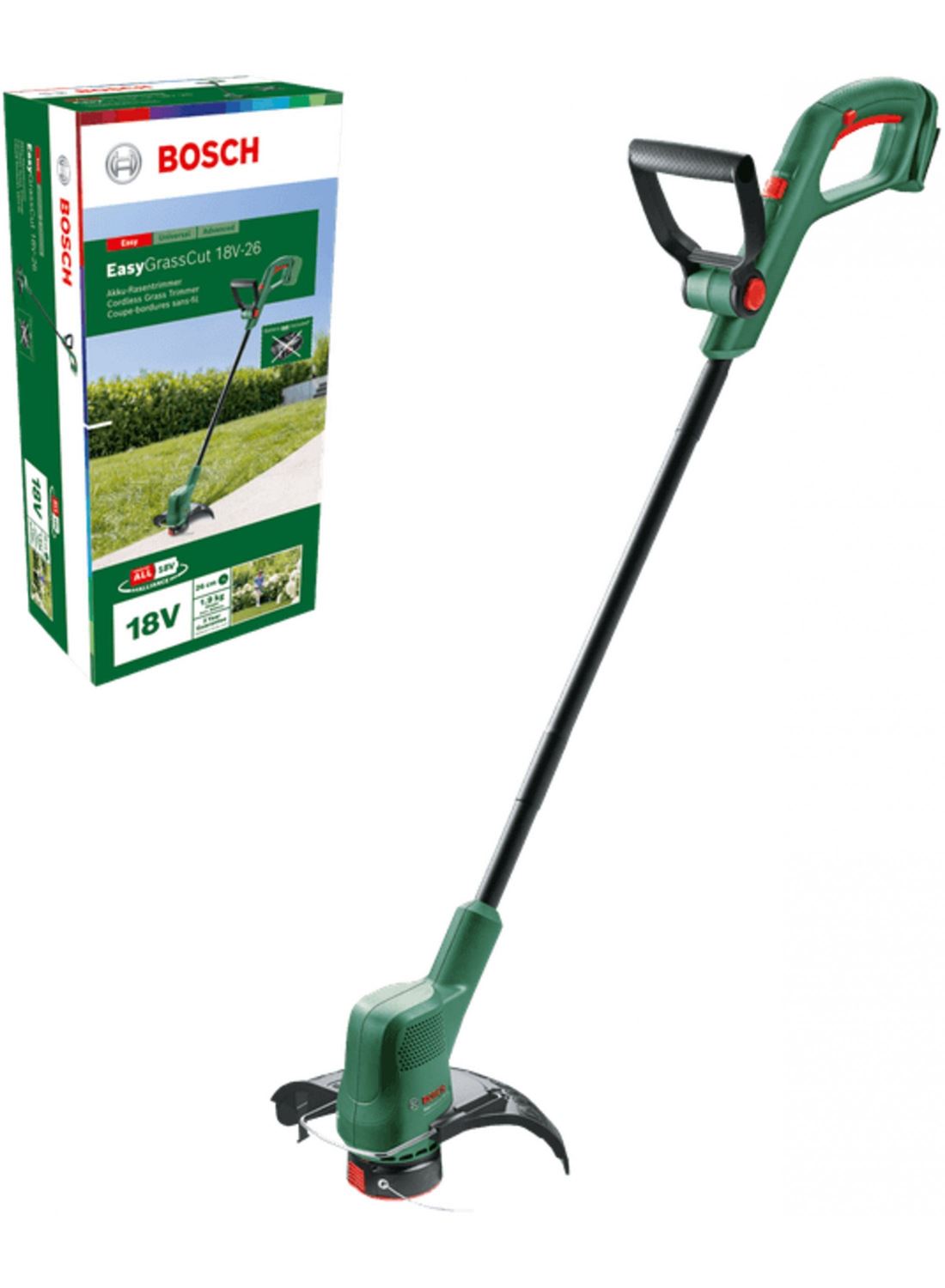 Снимка на Акумулаторен тример за трева EasyGrassCut 18V-26,(само машина),Bosch,06008C1C04