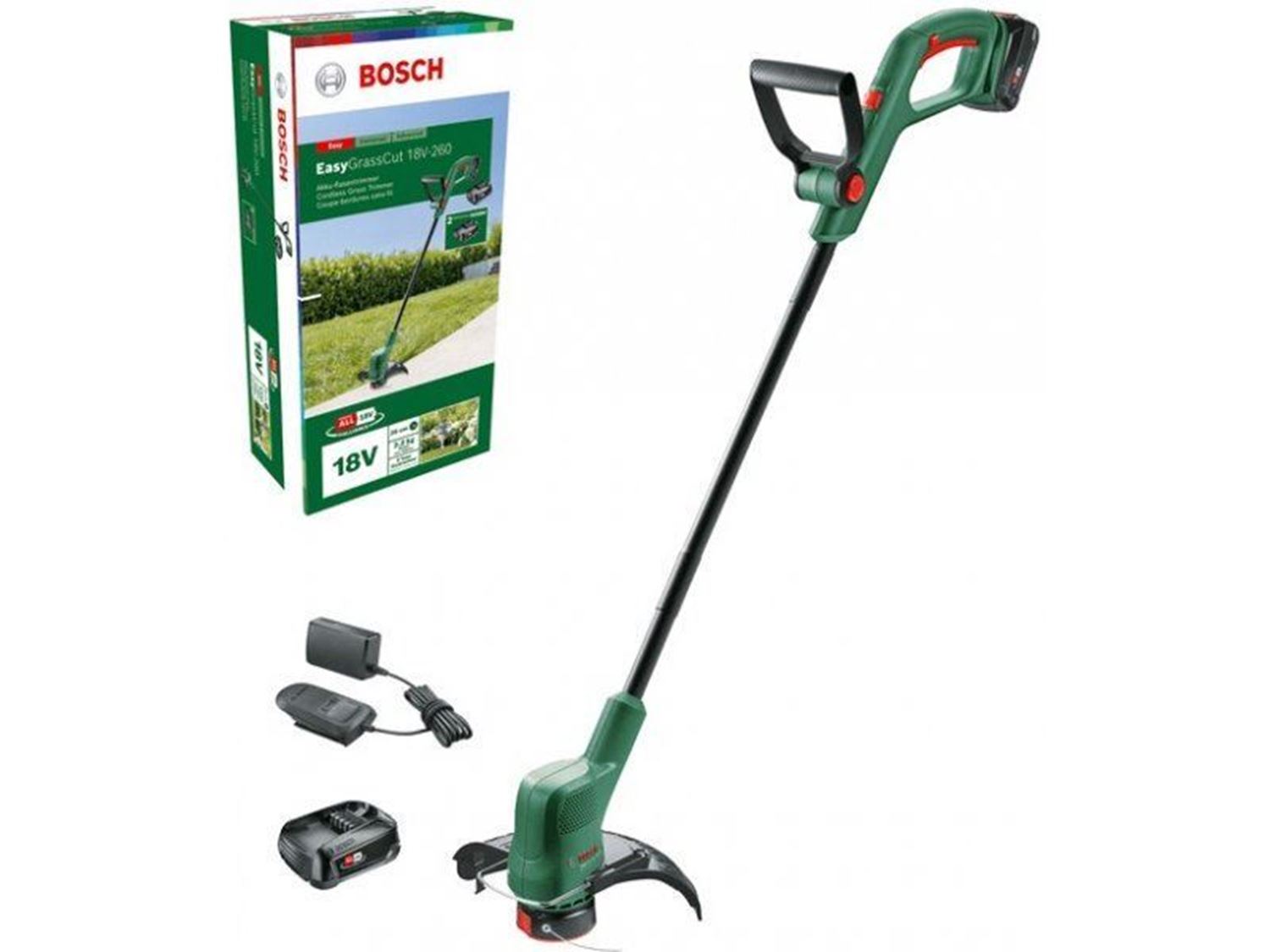 Снимка на Акумулаторен тример за трева EasyGrassCut 18V-260,2x2.0Ah батерии,AL 1810 CV,Bosch,06008C1C05